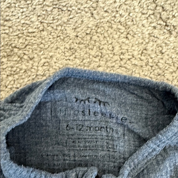 Little Sleepies Soft Blue ribbed Footed One Piece - Picture 2 of 2